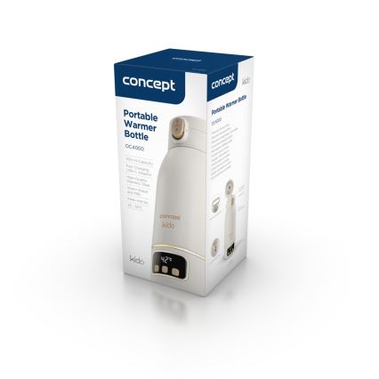 Concept OC4000 - Resevärmare för vatten och mjölk KIDO 500 ml 36W/7,4V 5000 mAh beige