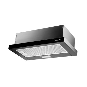 Concept OPV3560bc - Utdragbar fläktkåpa 59,5 cm, svart
