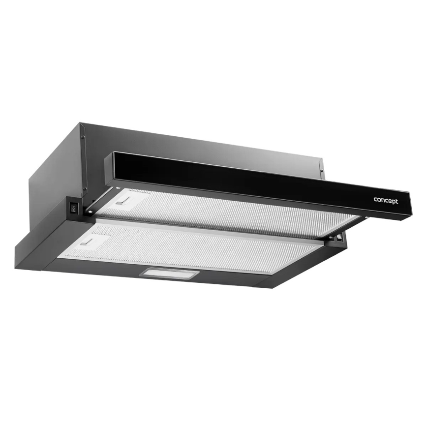 Concept OPV3560bc - Utdragbar fläktkåpa 59,5 cm, svart