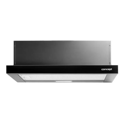 Concept OPV3560bc - Utdragbar fläktkåpa 59,5 cm, svart