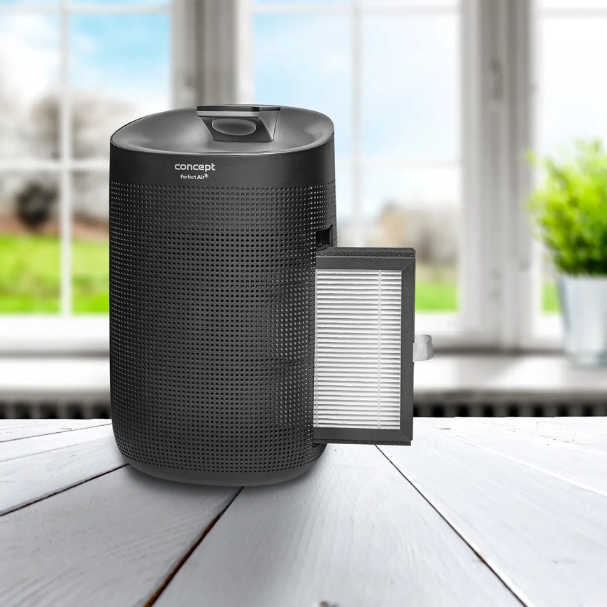 Concept OV1210 - Avfuktare och luftrenare PERFECT AIR 1 l 45W/230V svart