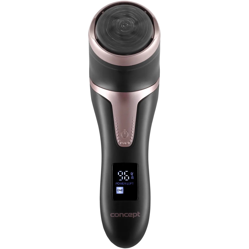 Concept PN3020 - Elektrisk fotfil för hälar PERFECT SKIN 5 V 1200 mAh IPX6 svart/roséguld