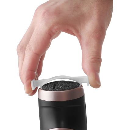 Concept PN3020 - Elektrisk fotfil för hälar PERFECT SKIN 5 V 1200 mAh IPX6 svart/roséguld