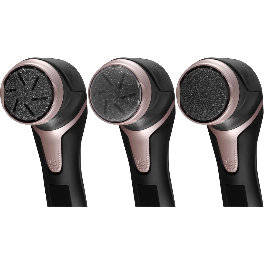 Concept PN3020 - Elektrisk fotfil för hälar PERFECT SKIN 5 V 1200 mAh IPX6 svart/roséguld