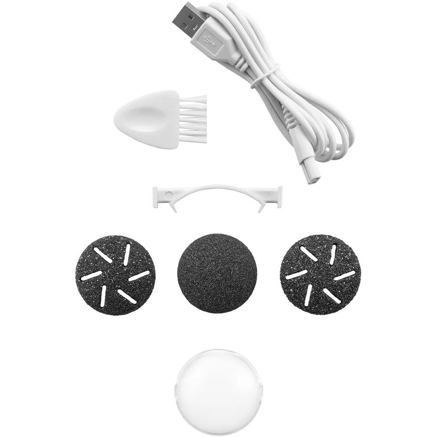 Concept PN3020 - Elektrisk fotfil för hälar PERFECT SKIN 5 V 1200 mAh IPX6 svart/roséguld