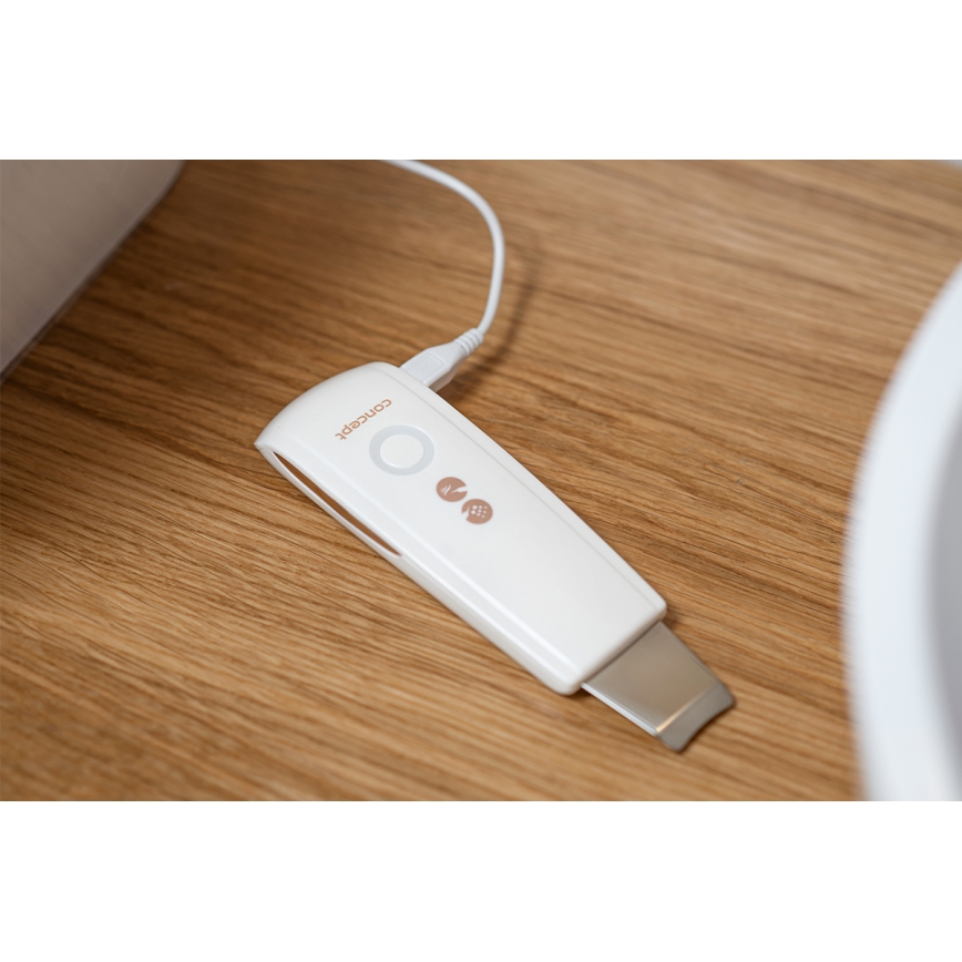 Concept PO2030 - Cosmetic ultrasonic spatula PERFECT SKIN 2,5W/5V USB 600 mAh vit