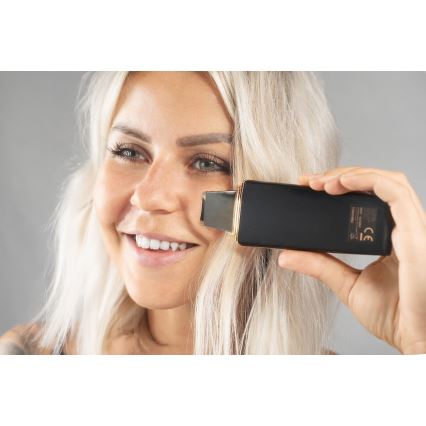 Concept PO2060 - Cosmetic ultrasonic spatula PERFECT SKIN 3,5W/5V USB 500 mAh IPX6 svart