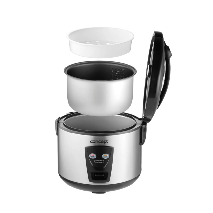 Concept RE2020 - Riskokare 2 i 1, 650 W/230 V, 1,5 l, rostfritt stål/svart