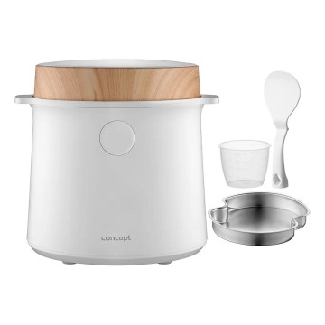 Concept RE3030 - Digital riskokare 2 i 1 380W/230V 1,5 l vit/trädekor