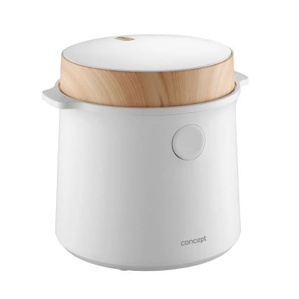 Concept RE3030 - Digital riskokare 2 i 1 380W/230V 1,5 l vit/trädekor