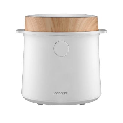 Concept RE3030 - Digital riskokare 2 i 1 380W/230V 1,5 l vit/trädekor
