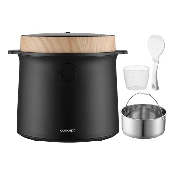 Concept RE4040 - Digital riskokare 2 i 1 450W/230V 2 l svart/trädekor