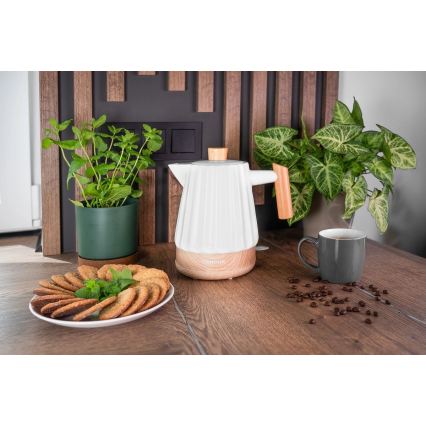 Concept RK0090 - Snabbkokande vattenkokare 1,5 l 1500 W/230 V vit/trädekor/keramik