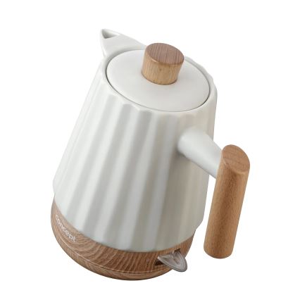 Concept RK0090 - Snabbkokande vattenkokare 1,5 l 1500 W/230 V vit/trädekor/keramik