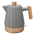 Concept RK0092 - Vattenkokare 1,5 l 1500W/230V mörkgrå/trädekor/keramik