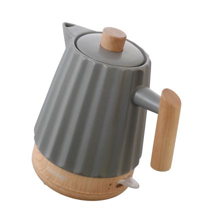 Concept RK0092 - Vattenkokare 1,5 l 1500W/230V mörkgrå/trädekor/keramik