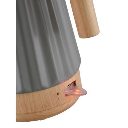 Concept RK0092 - Vattenkokare 1,5 l 1500W/230V mörkgrå/trädekor/keramik