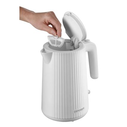 Concept RK2390 - Elektrisk vattenkokare 1,7 l, 2200 W/230 V, vit