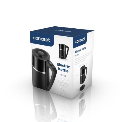 Concept RK3100 - Vattenkokare med temperaturreglering 1,7 l 2200W/230V svart