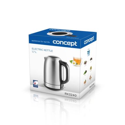 Concept RK3240 - Snabbkokande vattenkokare 1,7 l 2200 W/230 V rostfritt stål
