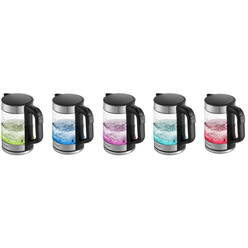 Concept RK4067 - Snabb vattenkokare med temperaturreglering, 1,7 l, 2200 W/230 V, rostfritt stål