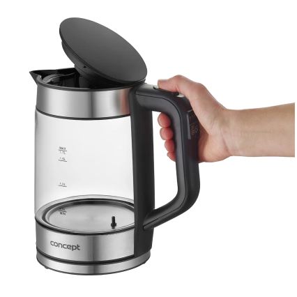 Concept RK4067 - Snabb vattenkokare med temperaturreglering, 1,7 l, 2200 W/230 V, rostfritt stål