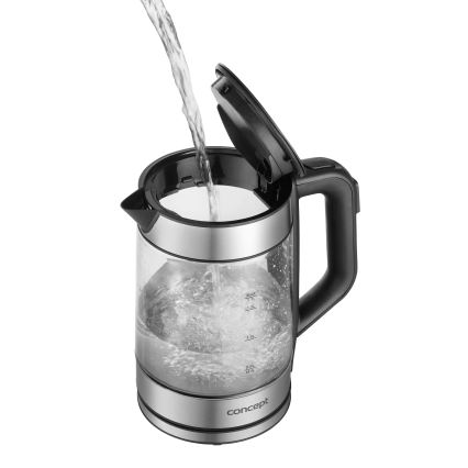 Concept RK4067 - Snabb vattenkokare med temperaturreglering, 1,7 l, 2200 W/230 V, rostfritt stål