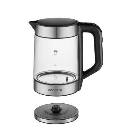 Concept RK4067 - Snabb vattenkokare med temperaturreglering, 1,7 l, 2200 W/230 V, rostfritt stål