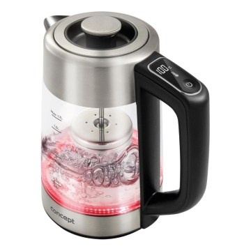 Concept RK4190 - Elektrisk vattenkokare med temperaturreglering och inbyggt filter 1,7 l 2200W/230V rostfri