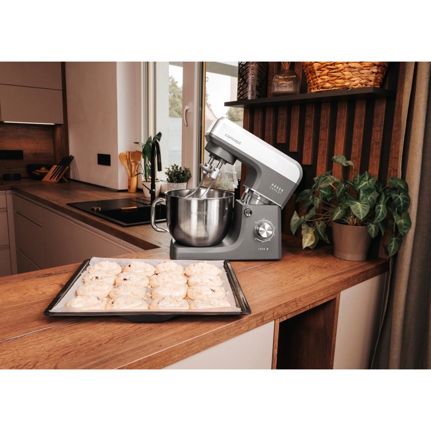 Concept RM6010 - Planetarisk köksassistent DOUGH EXPERT 1900W/230V antracit/rostfritt stål