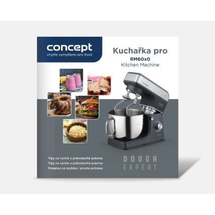 Concept RM6010 - Planetarisk köksassistent DOUGH EXPERT 1900W/230V antracit/rostfritt stål