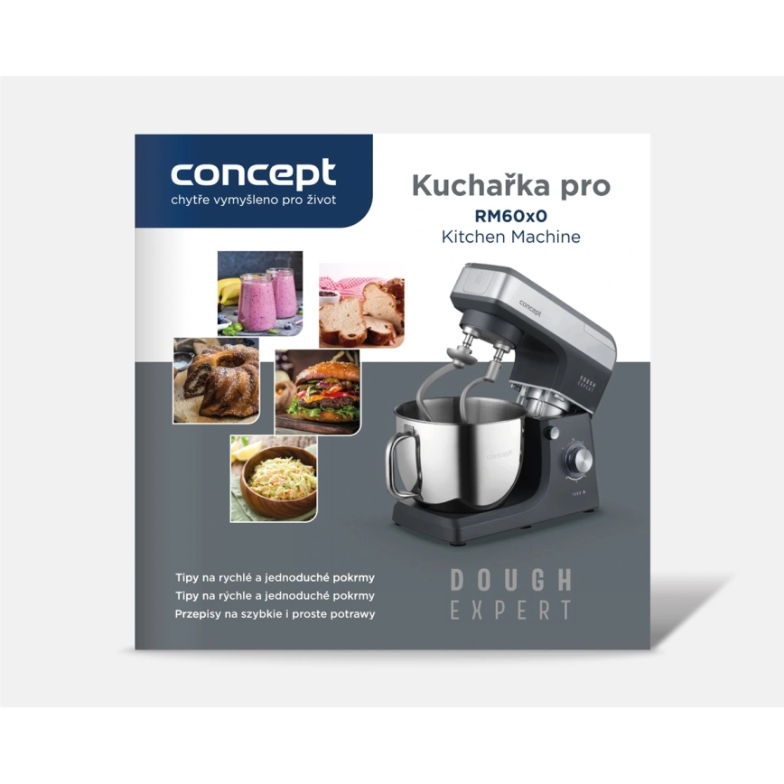 Concept RM6010 - Planetarisk köksassistent DOUGH EXPERT 1900W/230V antracit/rostfritt stål