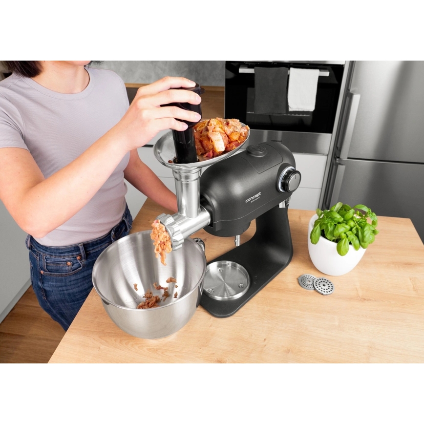 Concept RM8000 - Köksmaskin med rostfri skål 1200W/230V svart