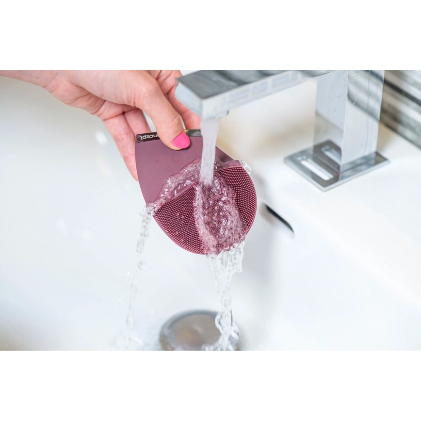 Concept SK9101 - Ansiktsrengöringsborste SONIVIBE 2W/5V 250 mAh IPX7, röd