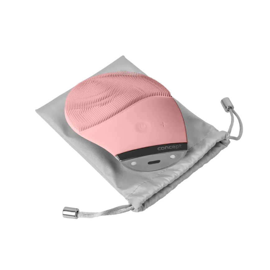 Concept SK9102 - Ansiktsrengöringsborste SONIVIBE 2W/5V 250 mAh IPX7 rosa