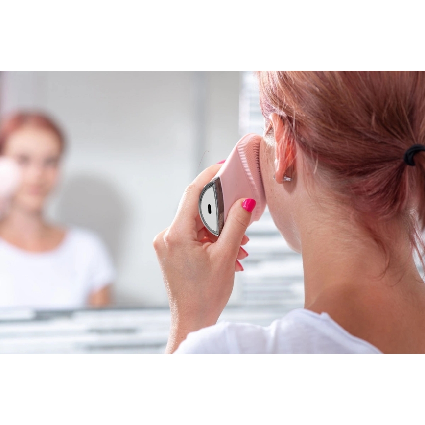 Concept SK9102 - SONIVIBE ansiktsrengöringsborste 2W/5V 250 mAh IPX7 rosa