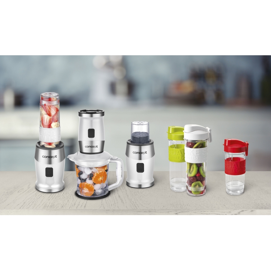 Concept SM3391 - Smoothie-blandare med tillbehör 700W/230V vit