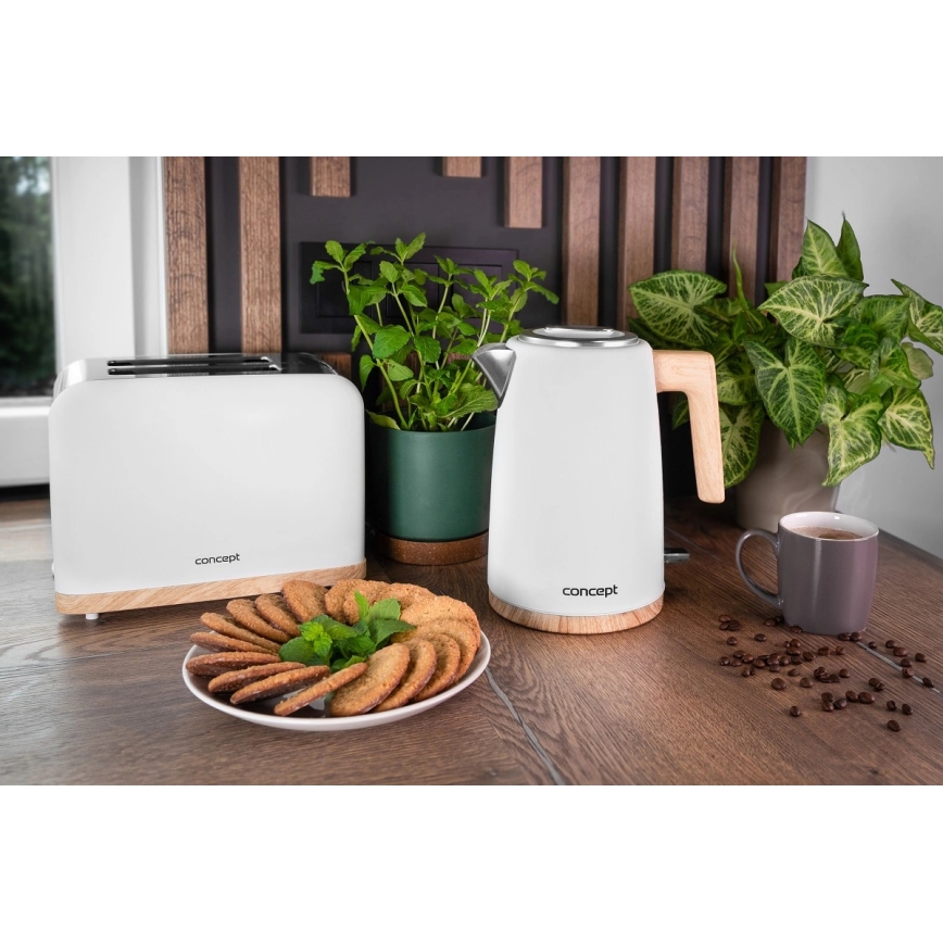 Concept TE2015 - Brödrost med två fack 930W/230V vit