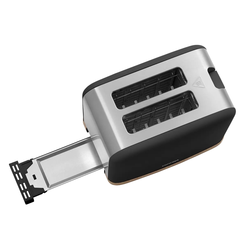Concept TE2016 - Brödrost med två fack och uppvärmningsgaller 930W/230V svart