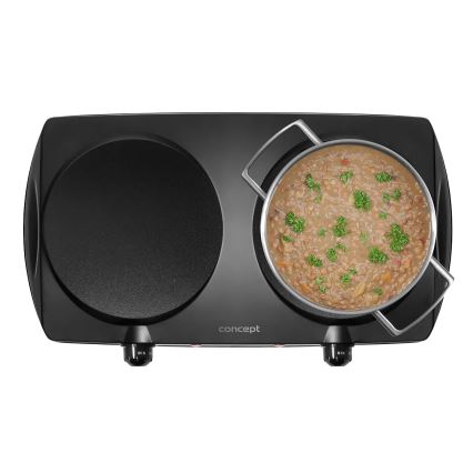 Concept VE3060 - Dubbel kokplatta 2500W/230V svart