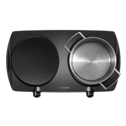 Concept VE3060 - Dubbel kokplatta 2500W/230V svart