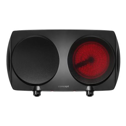 Concept VE3060 - Dubbel kokplatta 2500W/230V svart