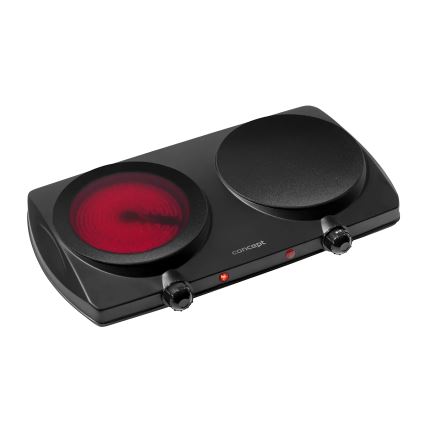 Concept VE3060 - Dubbel kokplatta 2500W/230V svart
