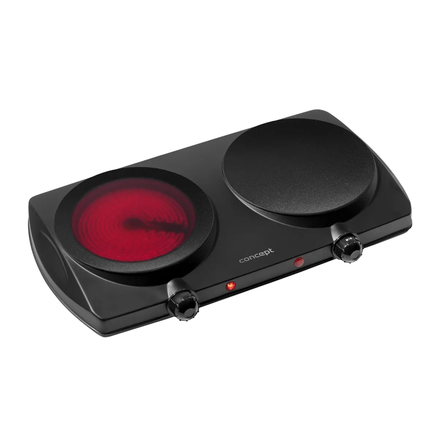 Concept VE3060 - Dubbel kokplatta 2500W/230V svart