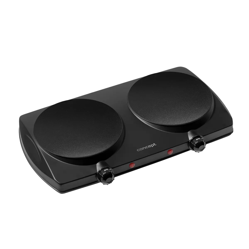 Concept VE3060 - Dubbel kokplatta 2500W/230V svart