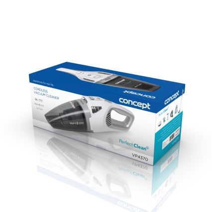 Concept VP4370 - Handhållen dammsugare WET & DRY PERFECT CLEAN 90W/14,8V 2200 mAh vit