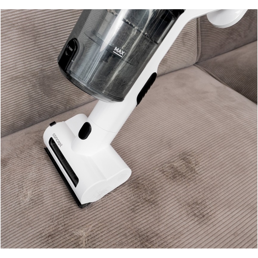 Concept VP6125 - 2-i-1 stav- och handdammsugare ICONIC Comfort Telescope, 400 W / 29,6 V, 2000 mAh, vit
