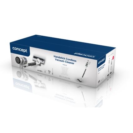 Concept VP6125 - 2-i-1 stav- och handdammsugare ICONIC Comfort Telescope, 400 W / 29,6 V, 2000 mAh, vit