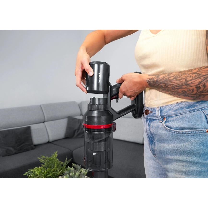 Concept VP6150 - Stavdammsugare 3-i-1 ULTIMAT UV-KRAFT 500W/29,6V 2200 mAh svart