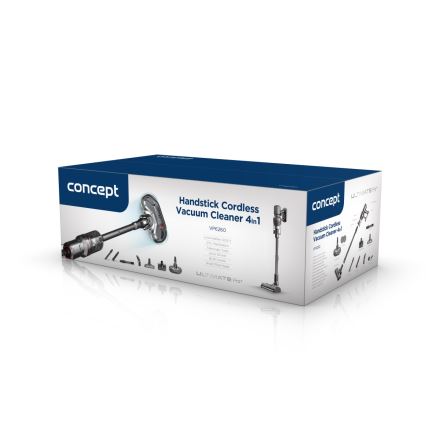 Concept VP6260 - 4-i-1 stavdammsugare ULTIMATE PRO+ 500W/29,6V 2200 mAh svart